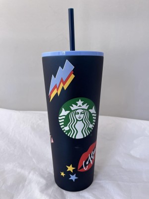 Starbucks Stainless Steel Tumbler Chill Lips Hearts Venti 24 Oz Albastri | UJXRIW719