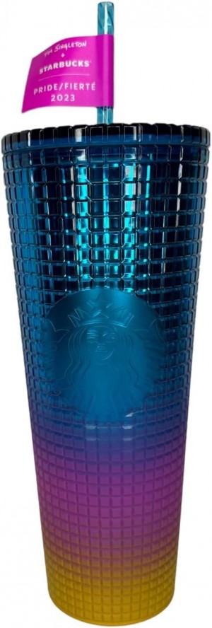 Starbucks Tumbler Tim Singleton Rainbow Grid Gradient Ombre - Venti 24oz - Summer 2023 Colorati | SWUIAE497